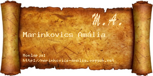 Marinkovics Amália névjegykártya